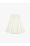 Textured Layered Skirt with Elastic Waist