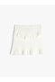 Mini Skirt with Layered Texture and Elastic Waist