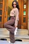 Mink V-Neck Oversize Women's Knitwear Sweater Mg2149 - 6