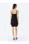 Slim Fit Mini Pencil Dress with Thin Straps - 4