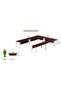 Figura 72-14 U-Shaped Conference Meeting Table for Office - 12 Seater, Apple Cherry - 4