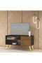 TV Stand, Upto 50-Inch TV Media Console with 2 Storage Cabinets 1 Storage Door-Black/Zabrano - 6