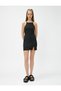 Mini Pencil Dress Halter Neck Slit Slim Cut - 3