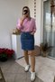 Heart Embroidered Oversize Pink Shirt - 3