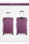 Lightweight Travel Luggage Trolley Set 3 Pcs ABS -PURPLE - 2