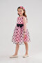 Polka Dot Patterned Buckle Bow Detailed Girls' Evening Dress - 2