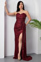 Sweetheart Neckline Pleated Side Piece Pleat Evening Dress 13458 - 5