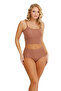 Women's High Waist Laser Cut 3-Piece Panties Set Kts2011 Brown - 2