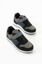 Children's Black Sax Blue Lace-Up Single Velcro Flexible Lightweight Artificial Leather Unisex Sneaker m Series Sports Shoes - 5