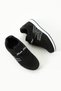 Children's Black and White Lace-Up Single Velcro Flexible Lightweight Artificial Leather Unisex Sneaker m Series Sports Shoes - 5