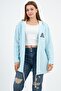 Hooded Shoulder Detailed Long Cardigan (B22-30305) - 3