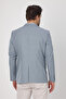 Alturo Men's Blue Spring-Summer Honeycomb Pattern Regular Fit Blazer Jacket - 6