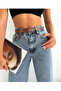 Women's Trouser Belt with Rectangular Plated Buckle, Coat Belt, Dress Belt, Shirt Belt - 2