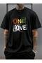 سويت شيرت مطبوع عليه عبارة ONE LOVE