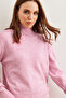 Women's Candy Pink Turtleneck Soft Textured Knitwear Sweaterkzk- 19000897 - 3