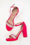 Fuchsia Matte Satin Women's Classic Heeled Shoes 20172 - 4