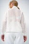 Women's White Double Pocket Gold Button Detailed Scalloped Jacket Alc-X13434 - 6