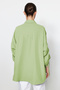 Lime Sleeves Adjustable Drawstring Detailed Woven Cotton Shirt Tctss23Tg00011 - 4