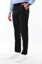 Siyah Slim Fit Beli Bağlama Detaylı Lastikli Kumaş Dokuma Pantolon TMNAW25PL00027 - 3