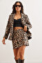 Women's Stone Zippered Slit Mini Skirt Etk- 19000283 - 3