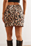 Women's Stone Zippered Slit Mini Skirt Etk- 19000283 - 2
