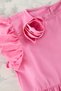 Pink Female Child Mini Me Floral Festive Woven Dress Tkdss25El00044 - 7