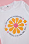 Ecru Floral Knitted T-Shirt Tkdss25Ts00039 - 3