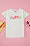 Knitted Ecru Floral Print T-Shirt - Tkdss25Ts00046