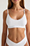 Siyah-Beyaz 2li Seamless/Dikişsiz Dantel Detaylı Kapsız Askılı Bralette Sütyen THMSS25SU00018 - 7