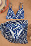 Zebra Desenli Üçgen Kaplı Bikini Üstü TBESS21BU0343 - 5