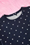 Lacivert Kalp Desenli Örme Pijama Takımı TBBSS25AI00023 - 7