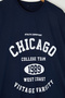 Navy Blue Oversize/Loose Cut Sleeveless Chicago Print Plus Size Tank Top Tmnss25Cv00001 - 10