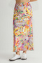 Multicolor Large Floral Print Fish Cut Maxi Length Woven Skirt Twoss25Et00015 - 5