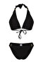 Siyah Aksesuarlı Üçgen Kaplı Regular Düşük Bel Bikini Takımı TBESS25BT00012 - 6