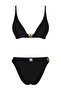 Siyah Aksesuarlı Üçgen Kaplı Regular Düşük Bel Bikini Takımı TBESS25BT00008 - 5