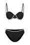 Siyah Aksesuarlı Balconette Kaplı Regular Normal Bel Bikini Takımı TBESS25BT00058 - 5