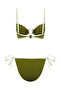 Haki Renk Bloklu Biyeli Straplez Kaplı Brazilian Normal Bel Bikini Takımı TBESS25BT00017 - 7
