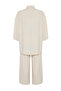 Ecru Woven Textured Shirt Trousers Beach Suit Tbess25Au00000 - 8