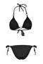 Siyah Üçgen Aksesuarlı Simli Dokulu Brazilian Bikini Takımı TBESS25BT00014 - 6