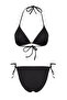 Siyah Aksesuarlı Üçgen Kaplı Brazilian Düşük Bel Bikini Takımı TBESS25BT00055 - 6