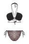 Leopar Desenli Cut Out Detaylı Straplez Kaplı Regular Normal Bel Bikini Takımı TBESS25BT00022 - 7