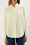 Sarı Loose Fit Pamuklu Dokuma Gömlek TWOAW20GO0107 - 3