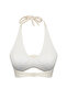 Ekru Aplike Detaylı Üçgen Kaplı Bikini Üstü TBESS25BU00017 - 3