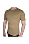 Dark Beige Tactical Short Sleeve T-Shirt, 2 Pocket T-Shirt - 2