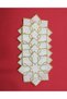 Snowflake 6 Pieces Etamin Linen Linen Fabric Gold Brown Sidecocktail Presentation Napkin - 2