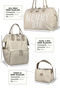X Pro Beige Mother Baby Backpack Shoulder Bag and Bottle Holder Bag Set of 3 - 2