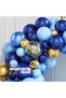 Balloon Set Chrome Gold-Navy Blue-Pastel Blue-Transparent 60-Piece Balloon Chain Set + 10Grballoonpulu - 5