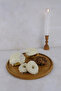 2-Piece Large Size 30 cm Beech Wooden Plate, Wooden Presenter, Wooden Plate, Serving Plate, Catering