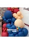 Balloon Set Navy Blue-Milk Coffee-Deep Red 100-Piece Balloon Chain Set - 5