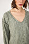 Ribbed V-Neck Soft Crop Top - 2